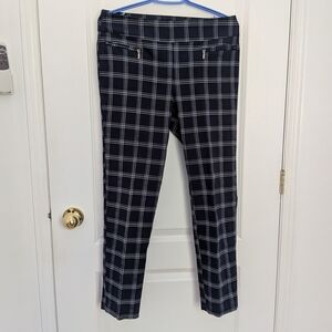Soho Navy & White Plaid Pants – Women’s Size M #104